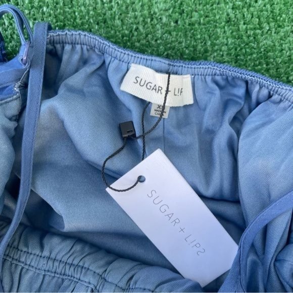 Blue Cutout Backless Romper Size XS by Sugar Lips Size XS - Picture 9 of 10